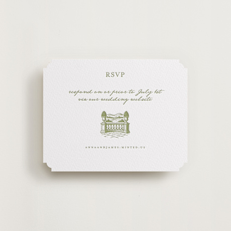 Letterpress RSVP Online Enclosure Cards