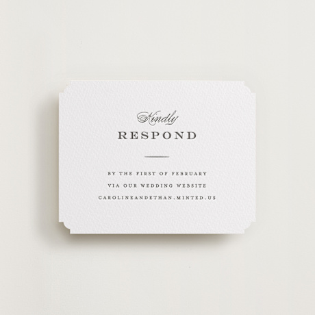 Letterpress RSVP Online Enclosure Cards