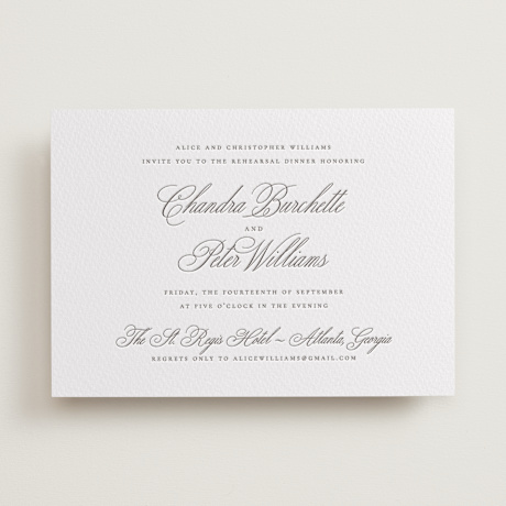 Letterpress Rehearsal Dinner Invitations