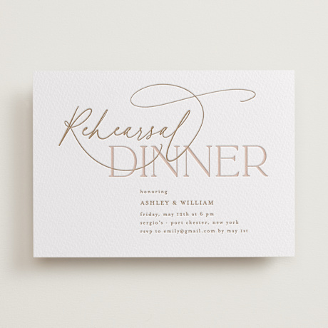 Letterpress Rehearsal Dinner Invitations