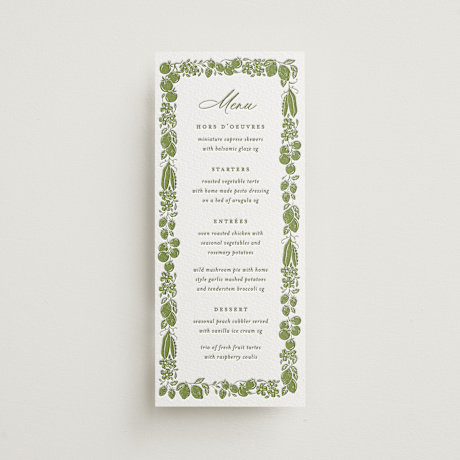 Letterpress Long Menus