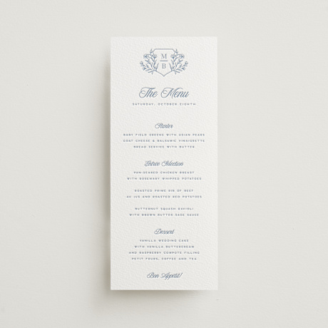 Letterpress Long Menus