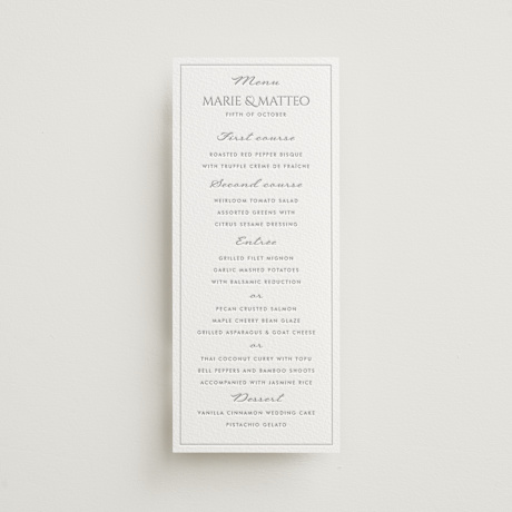 Letterpress Long Menus