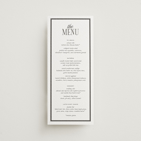 Letterpress Long Menus