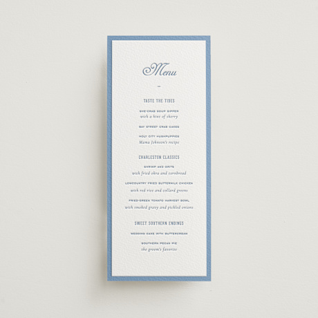 Letterpress Long Menus