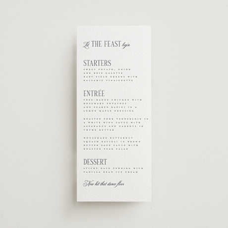 Letterpress Long Menus