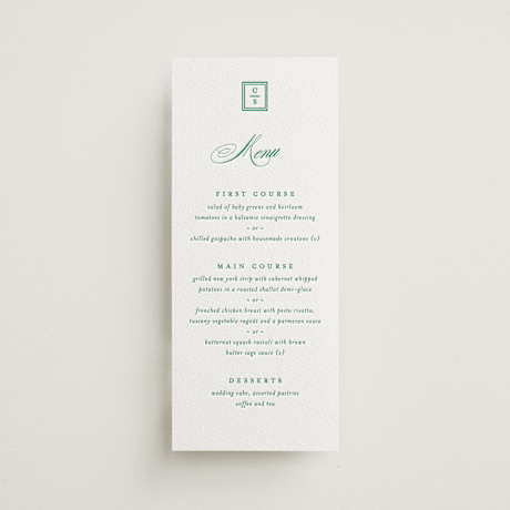 Letterpress Long Menus