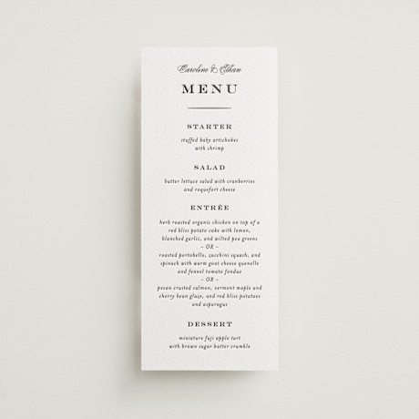 Letterpress Long Menus