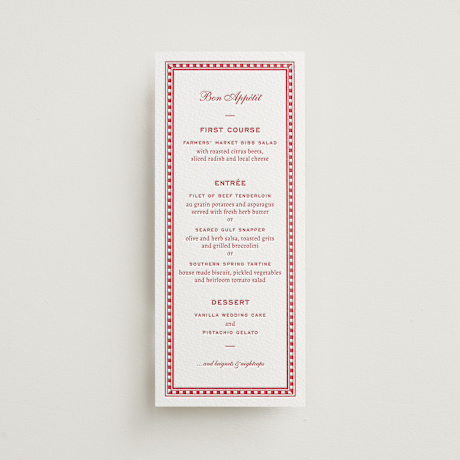 Letterpress Long Menus