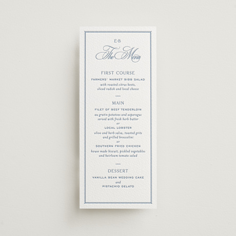 Letterpress Long Menus