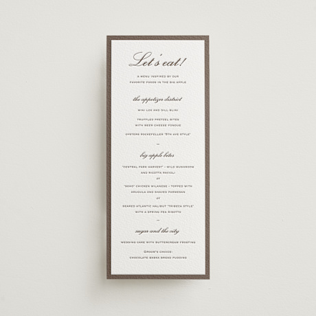 Letterpress Long Menus