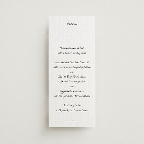 Letterpress Long Menus