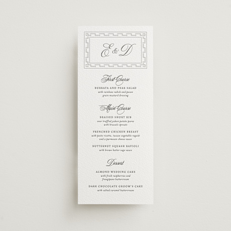 Letterpress Long Menus