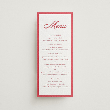 Letterpress Long Menus