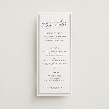 Letterpress Long Menus