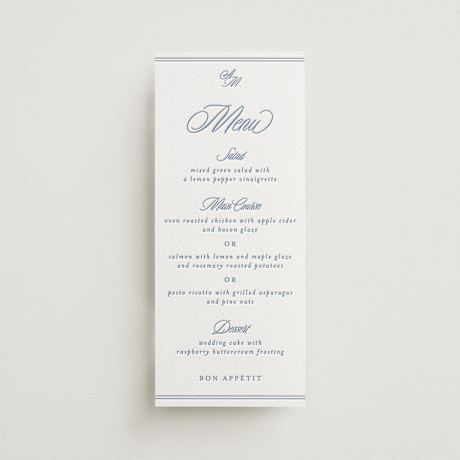 Letterpress Long Menus