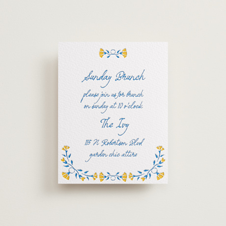 Letterpress Bar and Bat Mitzvah Direction Cards