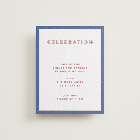 Letterpress Bar and Bat Mitzvah Reception Cards