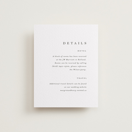 Letterpress Direction Cards