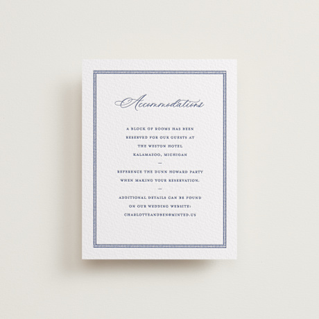 Letterpress Direction Cards