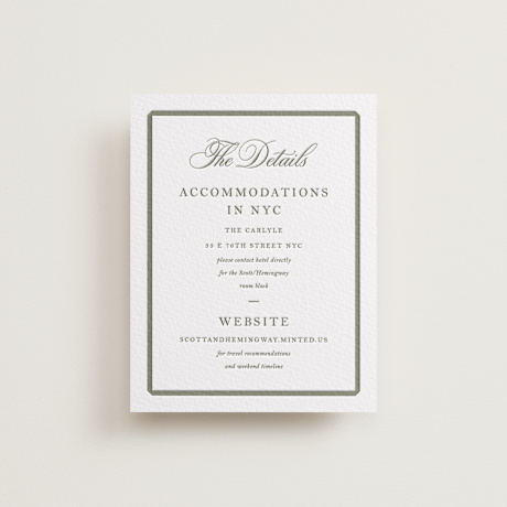 Letterpress Direction Cards