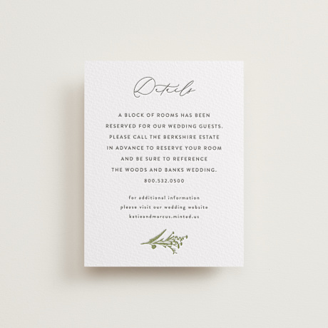 Letterpress Direction Cards