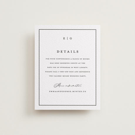Letterpress Direction Cards