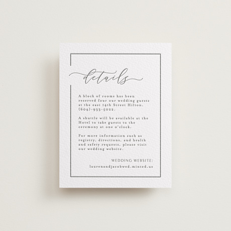 Letterpress Direction Cards