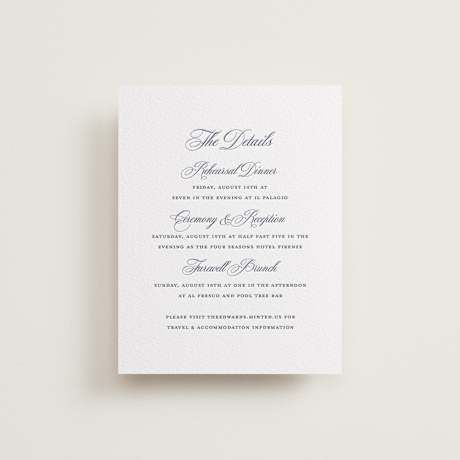 Letterpress Direction Cards