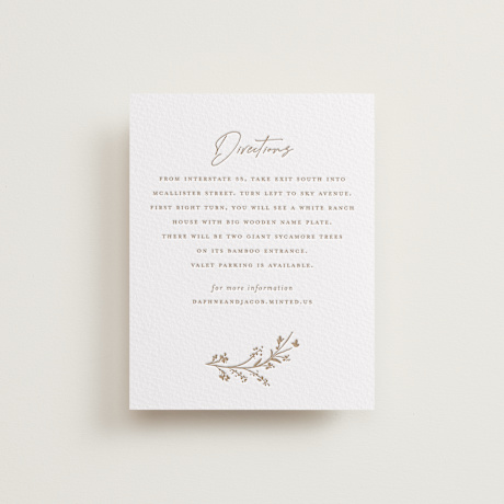 Letterpress Direction Cards