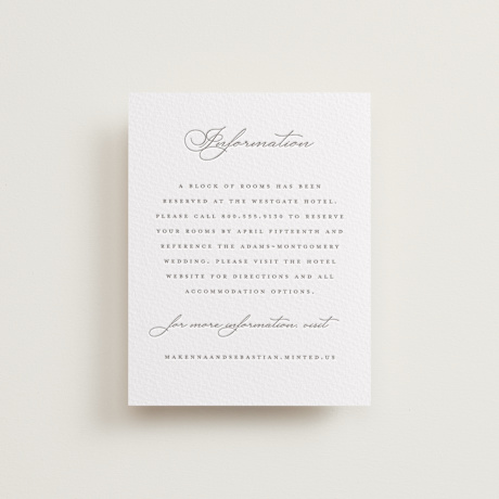 Letterpress Direction Cards