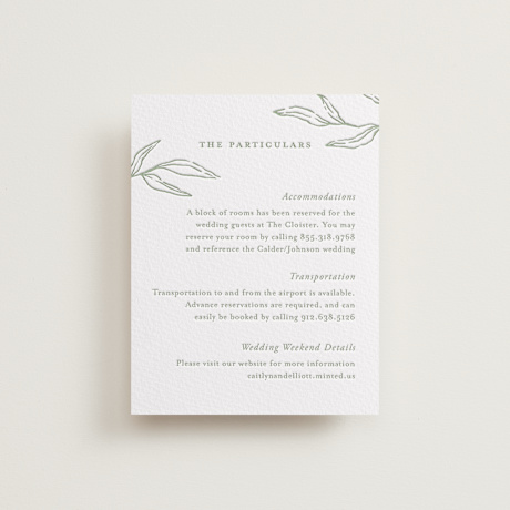 Letterpress Direction Cards