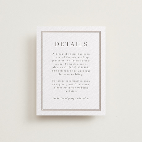 Letterpress Direction Cards