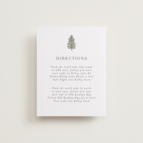 Letterpress Direction Cards