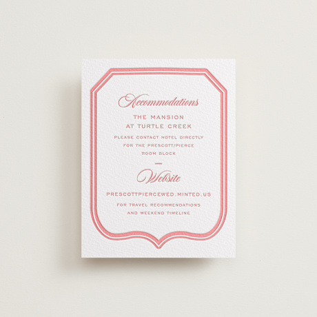 Letterpress Direction Cards