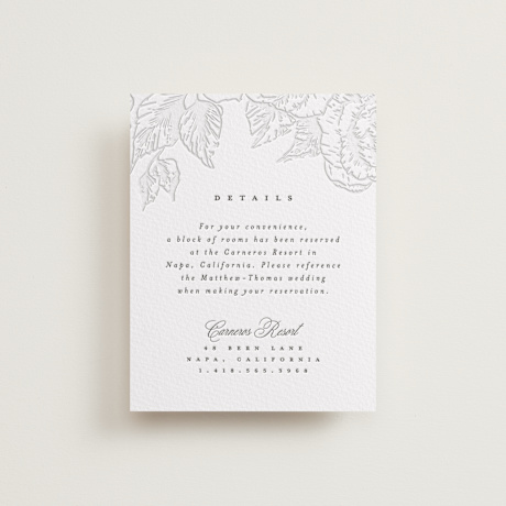 Letterpress Direction Cards