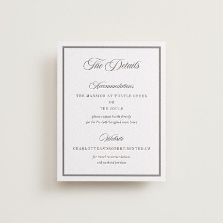 Letterpress Direction Cards