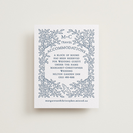 Letterpress Direction Cards