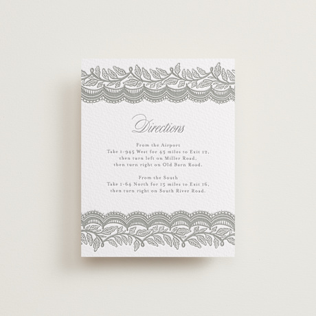 Letterpress Direction Cards