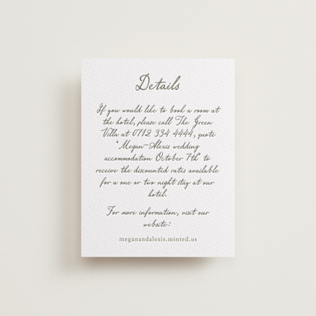 Letterpress Direction Cards