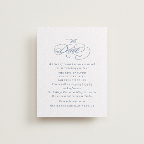 Letterpress Direction Cards