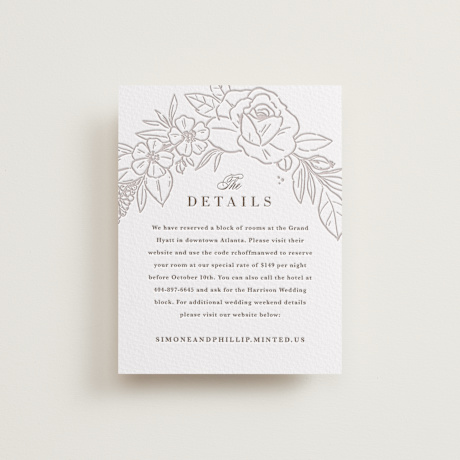 Letterpress Direction Cards