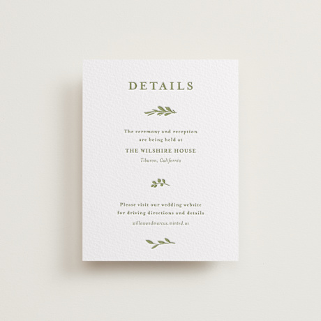 Letterpress Direction Cards
