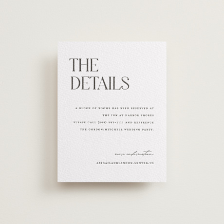 Letterpress Direction Cards