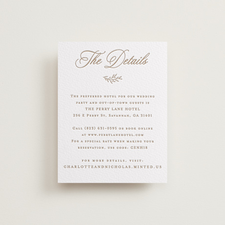 Letterpress Direction Cards