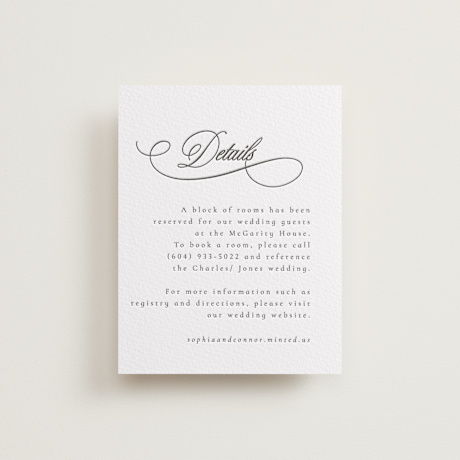 Letterpress Direction Cards