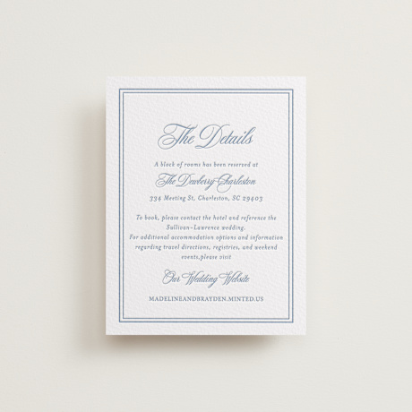 Letterpress Direction Cards