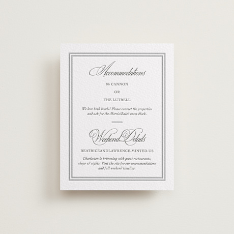 Letterpress Direction Cards