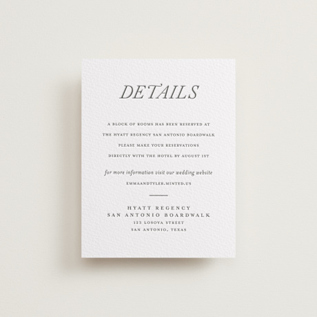 Letterpress Direction Cards