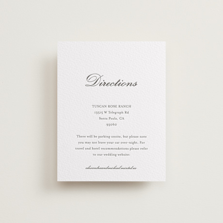 Letterpress Direction Cards